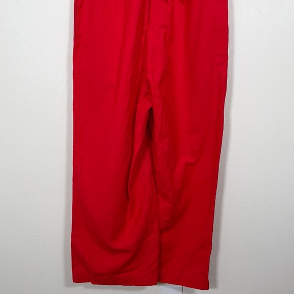 OAK + FORT | LINEN COTTON BLEND WIDE LEG TIE BACK JUMPSUIT - Picture 6 of 10